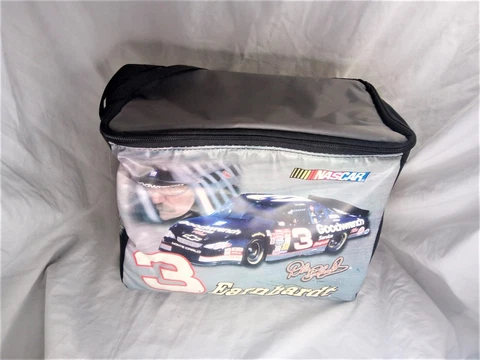 Dale Earnhardt 3 NASCAR Soft Sided Cooler Lunch Box VIntage With Strap Cover