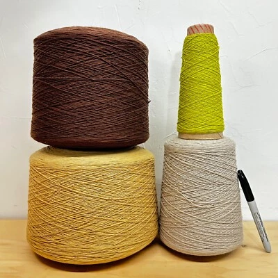 100% COTTON Yarn on Cone Lot  8 LBS. Machine7 KNITTING crochet weaving KNIT 5 - Image 1 of 4