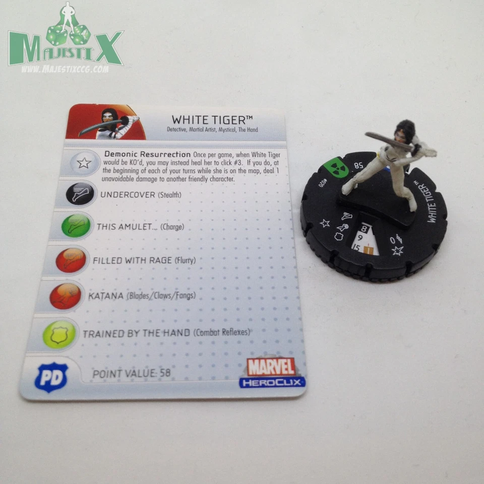 Heroclix Incredible Hulk Set Tigre Blanco #020 ¡Figura poco común con tarjeta! Foto 1 de 1