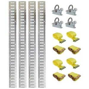 Kit de rieles de amarre de vías eléctricas de 12 piezas, camiones, furgonetas, garajes, sistema de amarre de remolque - Imagen 1 de 19