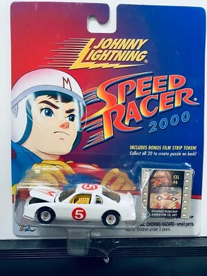1/64 JOHNNY LIGHTNING SPEED RACER 2000 MACH 5 NASCAR WHITE AND RED - Image 1 of 2