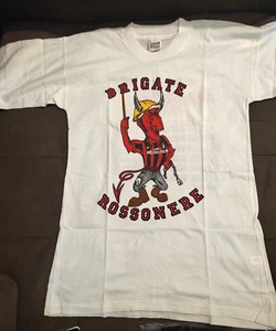 VINTAGE T-SHIRT AC MILAN CALCIO BRIGATE ROSSONERE EUROPEAN TOUR 1988/89 NUOVA - Afbeelding 1 van 4