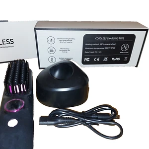Cordless Hair Straightening Brush 9 Temperature Levels - Picture 1 of 3