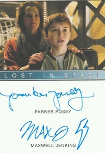 Rittenhouse Lost In Space Parker Posey Maxwell Jenkins Autograph Dual - Picture 1 of 2