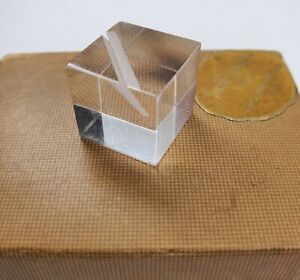Acrylic Lucite Set of 12 Vintage Cube Place Card or Business Card Holder