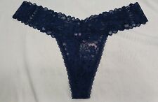 Victoria's Secret Thong Lace Underwear Size XL Women's Dark Navy Blue