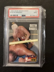 1995 Cardz WCW Main Event  Dustin Rhodes PSA 9 Rare Pop 2 Rookie WWF WWE AEW - Picture 1 of 4