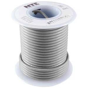NTE WH24-08-25 Hook Up Wire 300V Stranded Type 24AWG Gray 25ft - Picture 1 of 1