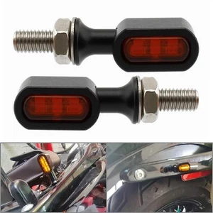 Mini intermitente indicador de luz de señal de giro LED para lente ámbar negro Café Racer - Imagen 1 de 11