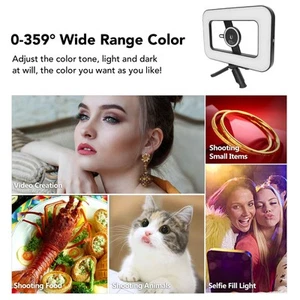 Smartphone Video Rig with Light 2500-6500k RGB 0-359° Wide Range Color Rig BUU - Zdjęcie 1 z 12