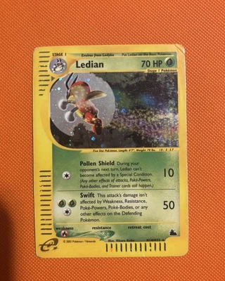Ledian 2003 Pokémon Skyridge Holo Rare DAMAGE  H14/H32 - Image 1 of 2