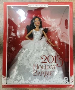 2013 Holday Barbie Puppe Sammlung Serie Mattel Neu in OVP Silber Kleid - Bild 1 von 4