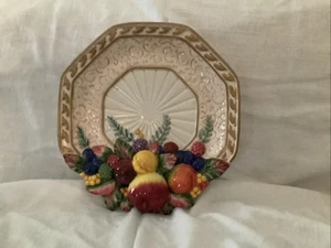Fitz And Floyd Venezia Fruits Hexagon Plate - Picture 1 of 3