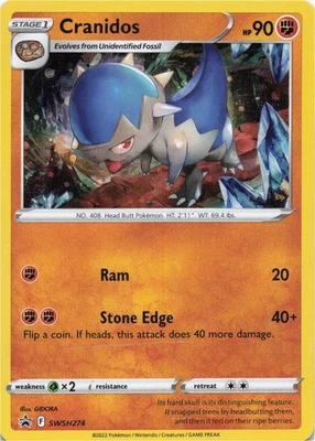 Pokemon - Cranidos #SWSH274 - SWSH: Sword & Shield Promo Cards Holo - Image 1 of 2