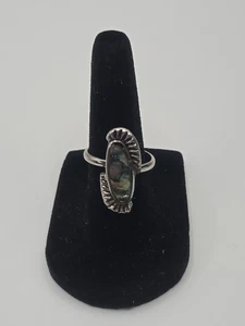 Vintage Sterling Silber Abalone Ring Größe 7,5 - Südwest Stil Schmuck - Bild 1 von 3