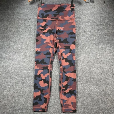 Lululemon Capri Leggings Women's 4 Red/Black Camouflage Workout Activewear  - Image 1 of 4