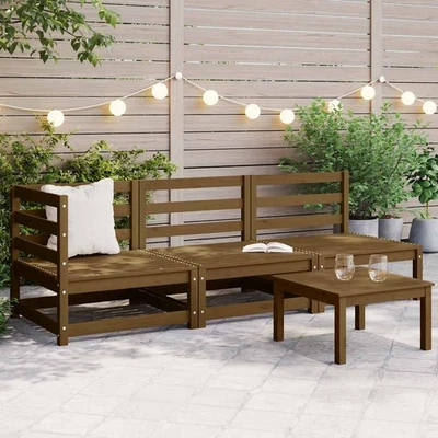 Garten-Lounge-Set, Outdoor-Lounge-Set, Ecksofa, Couch, Massivholz Kiefer vidaXL - Bild 1 von 4