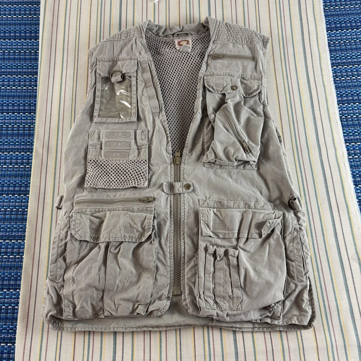 Gilet Banana Republic Vintage Années 80/90 - Vert, Taille S, Poches Tactiques Safari