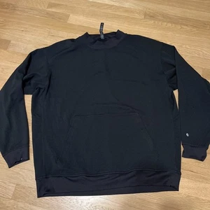 Lululemon Sweater Mens XL Black Sweatshirt Pullover Crew Neck Front Pockets - Picture 1 of 22
