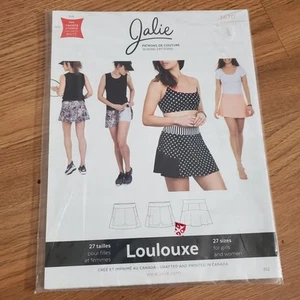 Jalie 3670 Loulouxe Skort Skirt w/Attached Shorts - Women & Girls Sewing Pattern - Picture 1 of 2