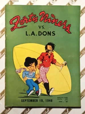 AAFC, Pre-NFL Football Program 9/19/1948-San Francisco Forty-Niners vs L.A. Dons - Image 1 of 4