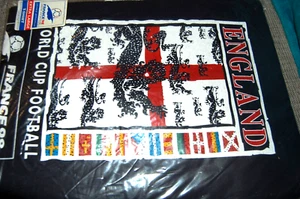 1998 WORLD CUP ENGLAND TEE SHIRT UNOPENED WITH TAGS SIZE EXTRA LARGE PERFECT - Picture 1 of 2