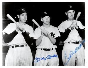 MICKEY MANTLE & TED WILLIAMS DOBLE FIRMADO BECKETT 8X10 FOTOGRAFÍA AUTÓGRAFO PATIO ' - Imagen 1 de 2