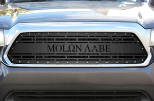 Kit personalizado de rejilla de acero del mercado de repuestos para Toyota Tacoma MOLON LABE 2012-2015 negro - Imagen 1 de 3