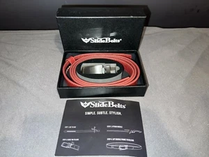 NEW SLIDEBELTS Belt Genuine Leather Slide Ratchet Belts Women's Men's brushed - Picture 1 of 44