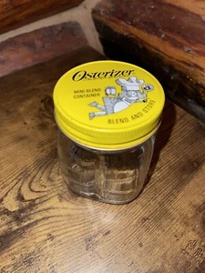 Vintage 8oz Oster - Osterizer Mini Blend - Storage Clear Glass Jar w Lid - 3.75” - Picture 1 of 7