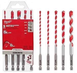 Juego de 5 piezas vástago hexagonal de carburo martillos de carburo vástago hexagonal Milwaukee 48-20-9051 - Imagen 1 de 1