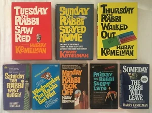 Harry Kemelman Book Lot of 7 - The Rabbi Mystery Crime Hardcover / Paperback - Picture 1 of 8