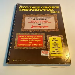 Golden Organ Instructor Book 5 by Charles Hansen PB 1969 Sheet Music Songbook - Picture 1 of 16