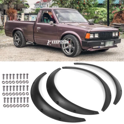 For Nissan 720 Pickup 3.5" Fender Flares Flexible Extra Wide Body Wheel Arches - Image 1 of 4
