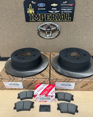 LEXUS ES350 2007-2012 GENUINO FABRICANTE ORIGINAL NUEVO ROTORES DE FRENO TRASERO Y KIT DE PASTILLAS DE FRENO TCMC Foto 1 de 4