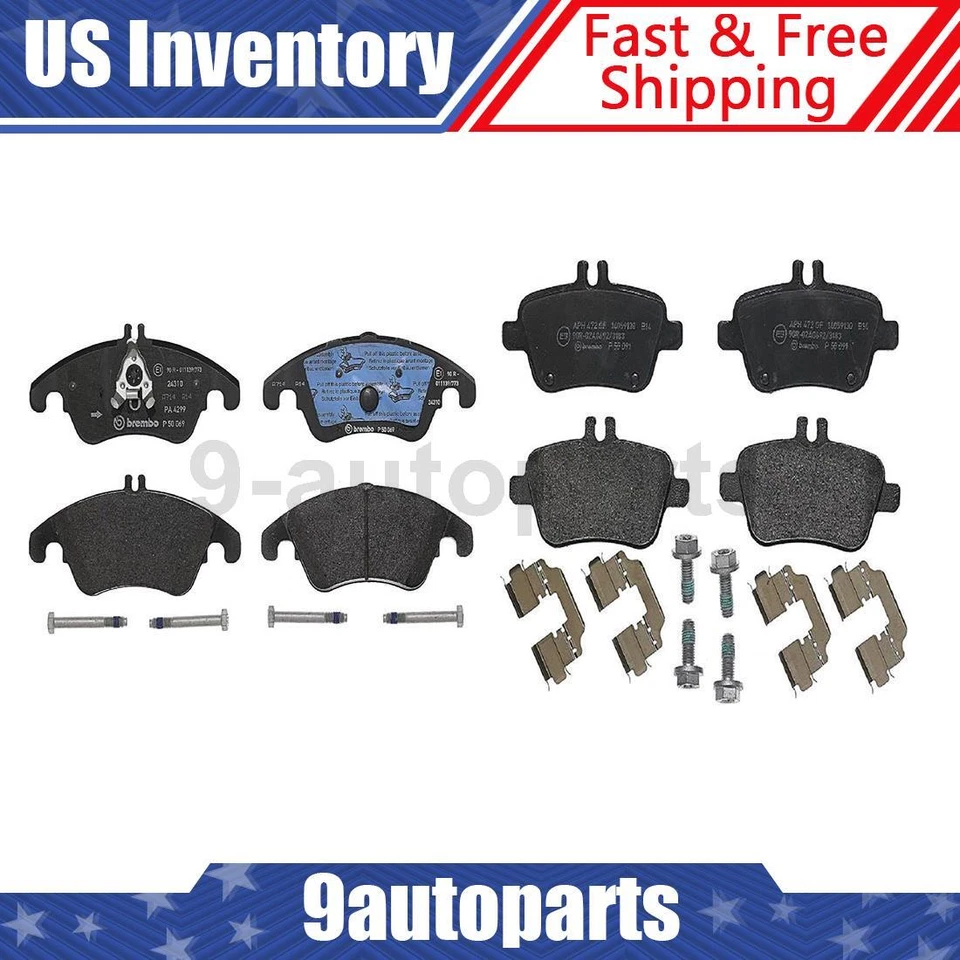 Комплект передних задних дисковых тормозных колодок Brembo OE для Mercedes-Benz SLC300 2017 2018 годов выпуска - Изображение 1 из 1