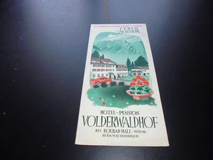 Dépliant pub Guide plan ski montagne Tyrol Austria Hotel Volderwaldhof Suisse - Imagen 1 de 3