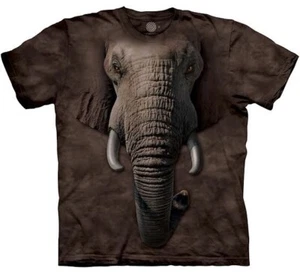 Camisa de Algodón The Mountain African Elephant Colmillos Marrón Elefantes Animales Grandes S-2X - Imagen 1 de 3