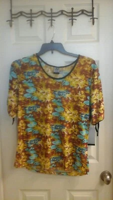 Jonathan Martin Blouse, Women's Plus size 1X Top,  Floral  Multi color,  NWT  - Image 1 of 4