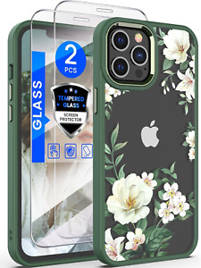 Funda Con 2x Protector De Pantalla Vidrio Templado Para Apple iPhone 12 PRO MAX