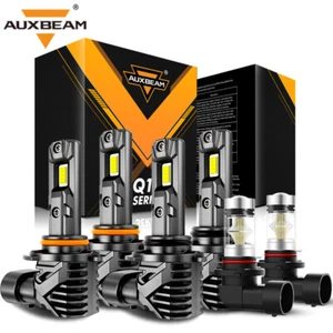 For Chevy Silverado 1500 2500 HD 2003-2006 AUXBEAM LED Headlights+Fog Bulbs NEW - Picture 1 of 12