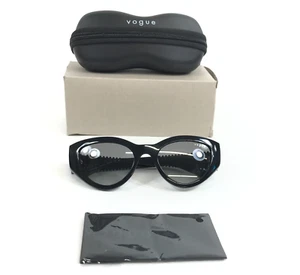 Vogue Sunglasses VO5566-S W44/11 Black Cat Eye Frames with Gradient Grey Lenses - Picture 1 of 13