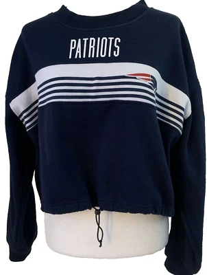 NFL 球队女式运动衫裁剪腰部新英格兰爱国者队 XL — 第 1/4 张图片