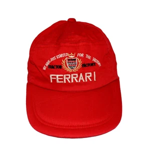 VINTAGE FERRARI Tractor Factory Snapback Cap Red Cotton Adult - Picture 1 of 8