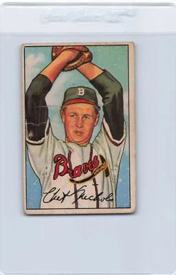 1952 Bowman #120 Chet Nichols Boston Braves Fair *DA-B6539 - Image 1 of 2