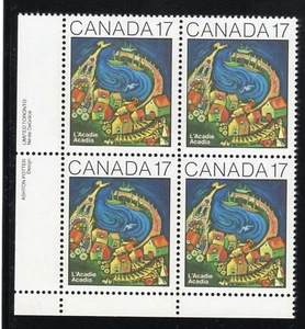 1981 Canada SC# 898 LL - Acadians - Plate Block M-NH Lot # 3020c - Picture 1 of 1