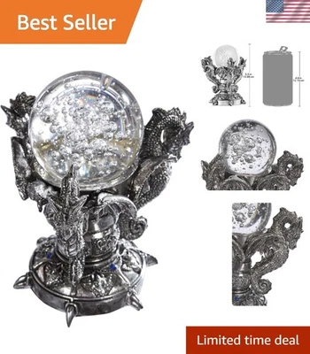 独家 5 英寸玻璃球龙雕像 - 适合幻想爱好者 — 第 1/4 张图片