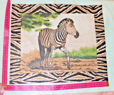 Stoff   Patchwork  Kissen - Panel  Zebra - Bild 1 von 2