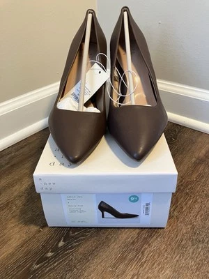 Women's A New Day Adt45 Jen Heels 9.5 Pointed Toe Pumps Mahogany - Image 1 of 3