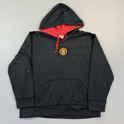Manchester United Hoodie Mens Large Embroidered Logo Pullover Futbol Soccer - Image 1 of 4